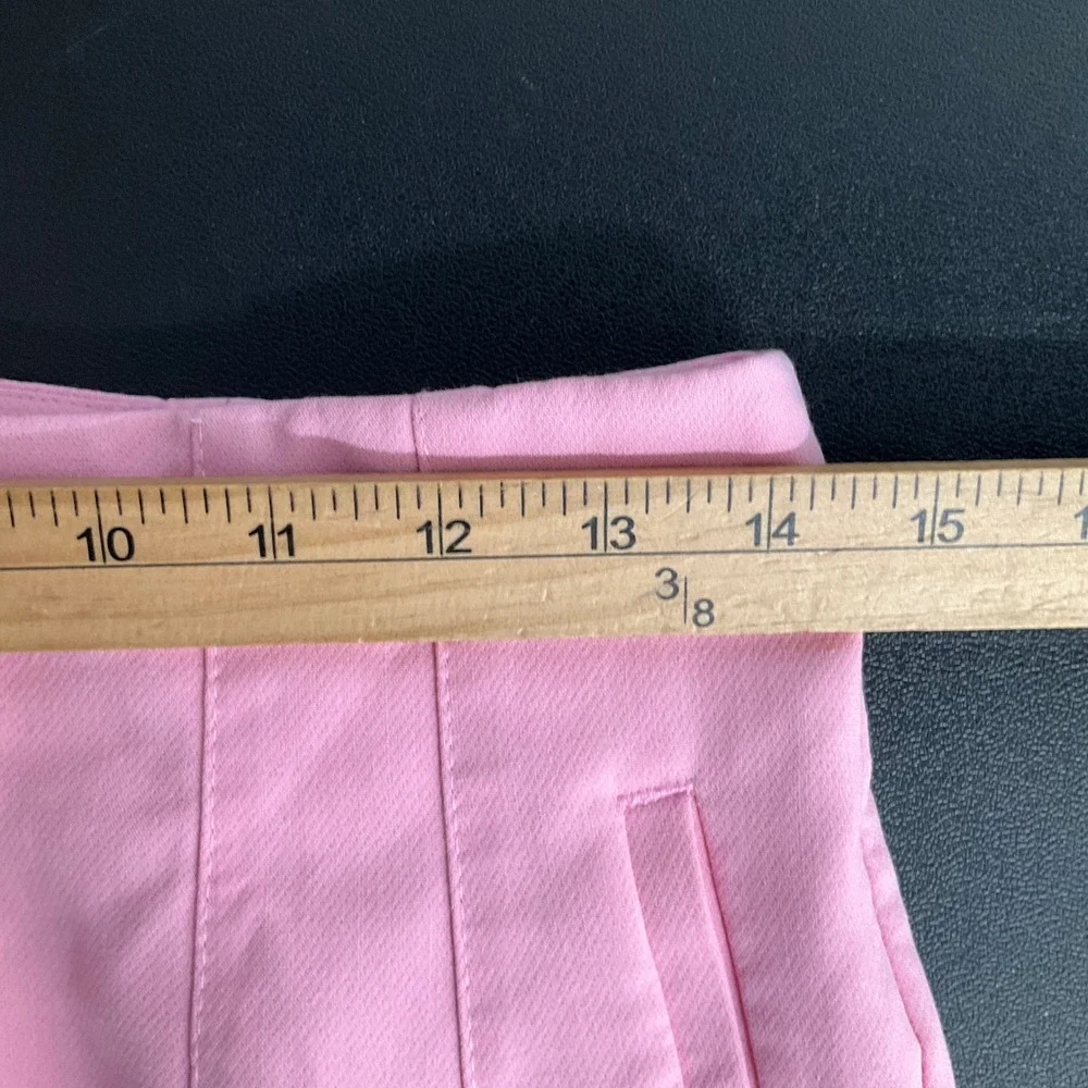Zara Trousers Women Large Pink High Waist Tapered Cigarette Pants Coquette‎ Bold